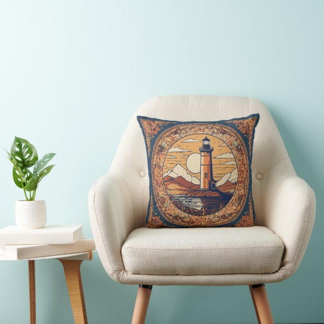Vintage Beige Lighthouse Cushion (Chair)