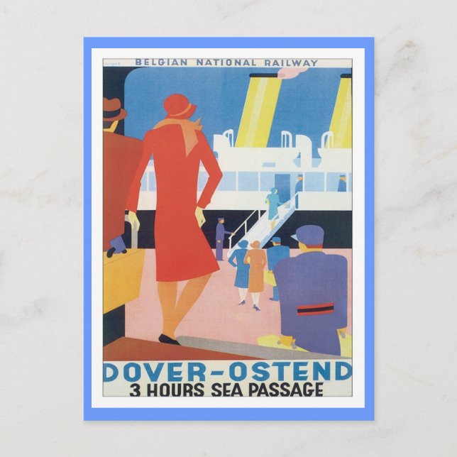 Vintage Belgian National Railway Postcard (Front)