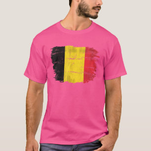Vintage Belgium Flag For Belgian   T-Shirt