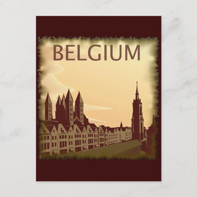 Vintage Belgium Postcard (Front)