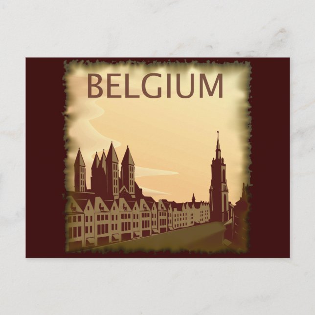 Vintage Belgium Postcard (Front)