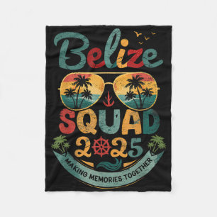 Vintage Belise Squad 2025 Tropical Beach Vacation Fleece Blanket