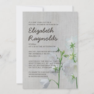 Vintage Bellflower Bridal Shower Invitations
