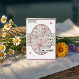 Vintage Bellflower Details on back Birthday Invitation