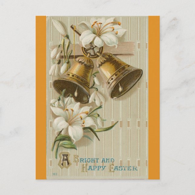 Vintage Bells and Lilies Postcard (Front)