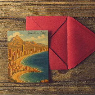 Vintage Benidorm Costa Blanca Spain Travel Postcard