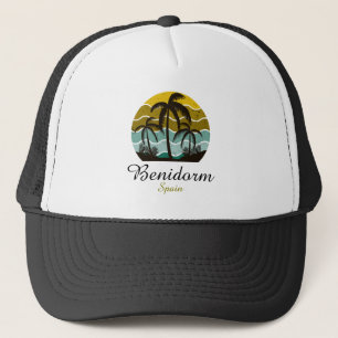 Vintage Benidorm Spain Summer Vacation Trucker Hat
