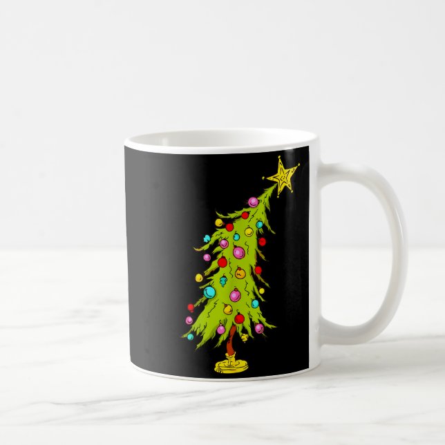 Vintage Bent Christmas Tree  Coffee Mug (Right)