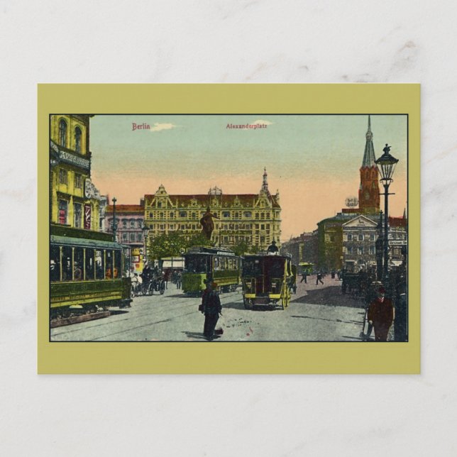 Vintage Berlin Alexanderplatz Postcard (Front)
