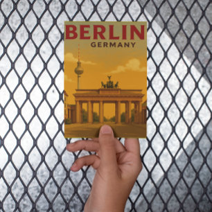 Vintage Berlin Germany Travel Artwork Postcard