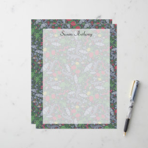 Vintage Berries Butterfly Marigold Carnation Paper