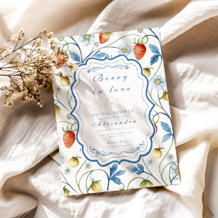 Vintage Berry Garden Bridal Shower Invitation