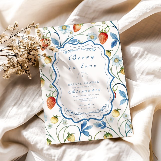 Vintage Berry Garden Bridal Shower Invitation (Creator Uploaded)