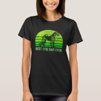 Vintage Best Airedale Terrier Dog Dad Ever Silhoue T-Shirt