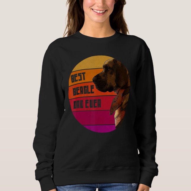 Vintage Best Beagle Dad Ever  Beagle Sweatshirt (Front)