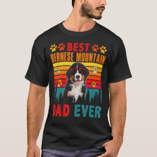 Vintage Best Bernese Mountain Dad Ever Cute Dog Su T-Shirt
