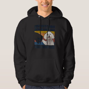 Vintage Best Bichon Frise Dad Ever Fathers Day Pup Hoodie