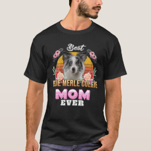 Vintage Best Blue Merle Collie Mum Ever Mothers Da T-Shirt