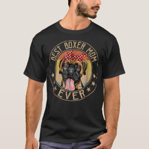 Vintage Best Boxer Mum Ever Dog Lover Mother's Day T-Shirt