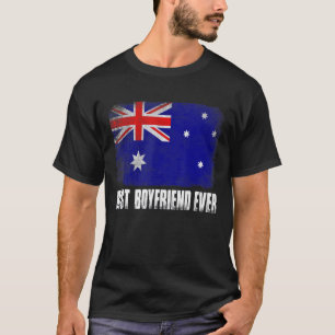 Vintage Best Boyfriend Ever Men Retro Australia Fl T-Shirt