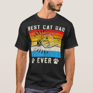 Vintage Best Cat Dad Ever Cat Dad Father Day Gift  T-Shirt