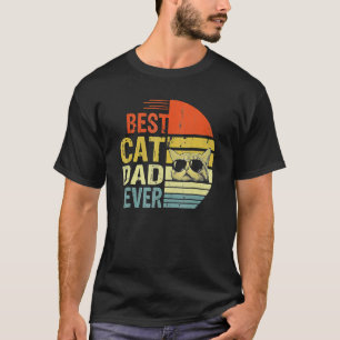 Vintage Best Cat Dad Ever Cat Daddy 5 T-Shirt