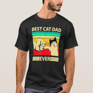 Vintage Best Cat Dad Ever Cat Daddy Father Day 3 T-Shirt
