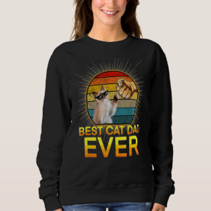 Vintage Best Cat Dad Ever Cat Daddy Father Day Sweatshirt