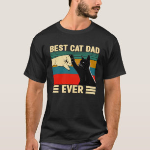 Vintage Best Cat Dad Ever Cat Daddy Father s Day T-Shirt
