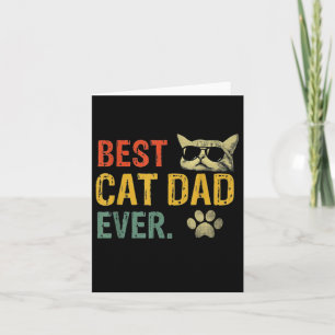 Vintage Best Cat Dad Ever Cat Daddy Gift  Card