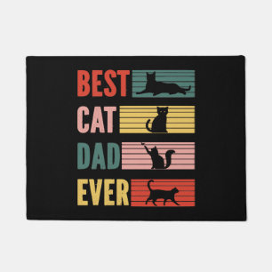 Vintage Best Cat Dad Ever Cat Daddy Gift Doormat