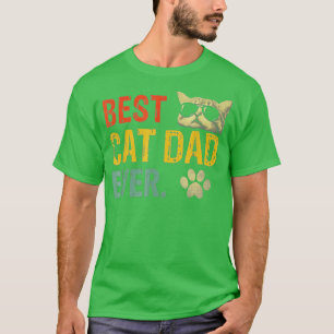 Vintage Best Cat Dad Ever  Cat Daddy Gift TShirt