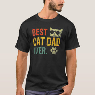 Vintage Best Cat Dad Ever Cat Daddy T-Shirt
