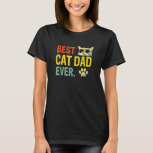 Vintage Best Cat Dad Ever Cat Daddy T-Shirt