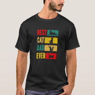 Vintage Best Cat Dad Ever Cat Men Father's Day T-Shirt