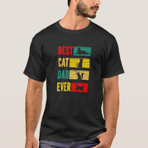 Vintage Best Cat Dad Ever Cat Men Father's Day T-Shirt