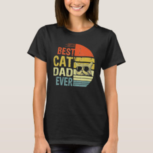 Vintage Best Cat Dad Ever For Men Cat Cat Dad 2 T-Shirt