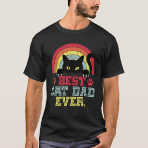 Vintage Best Cat Dad Ever Funny Cat Daddy T-Shirt