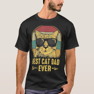 Vintage Best Cat Dad Ever Funny For Men, Cat Lover T-Shirt