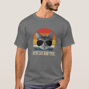 Vintage Best Cat Dad Ever Retro Cat Daddy Father's T-Shirt