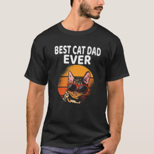 Vintage Best Cat Dad Ever Retro Father's Day Men D T-Shirt