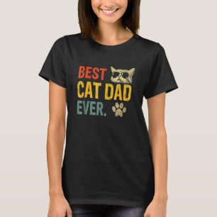 Vintage Best Cat Dad Ever T-Shirt