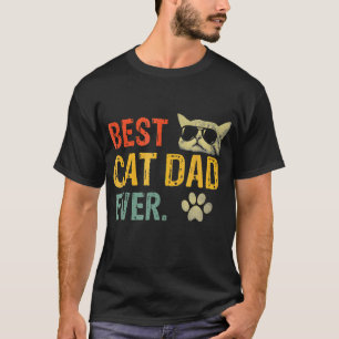 Vintage-Best Cat Dad-Ever T-Shirt