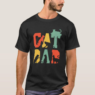 Vintage Best Cat Dad Pet Cat  Happy Father's Day 1 T-Shirt