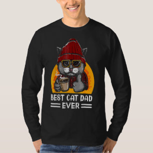 Vintage Best Cat Father Dad Ever Cat Daddy Father T-Shirt