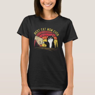 Vintage Best Cat Mom Ever Ca For Women  Cat T-Shirt