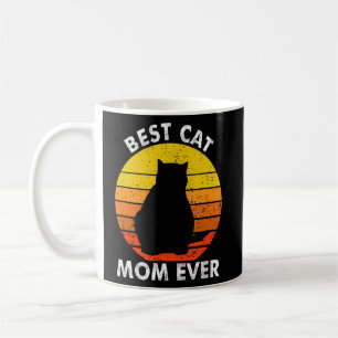 Vintage Best Cat Mum Ever Cat for Women Mummy  Cat Coffee Mug