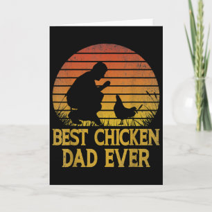 Vintage Best Chicken Dad Ever Chicken Daddy Card