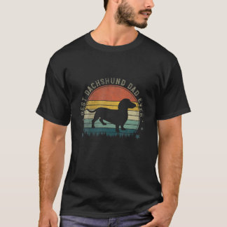 Vintage Best Dachshund Dad Ever Father's Day Mens T-Shirt