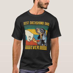 Vintage Best Dachshund Dad Ever Great For Daddy T-Shirt